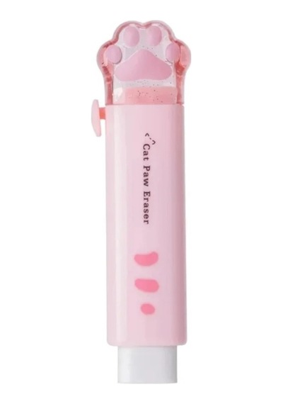 Pati Silgi Pvc Kırtasiye Hediyelik Gift Kedi Pençe Pembe Kurşun