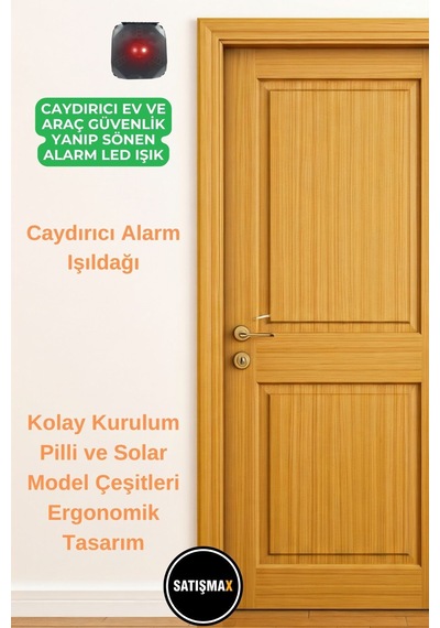 Caydırıcı Ev Ve Araç Güvenlik Yanıp Sönen Alarm Led Işık Solar