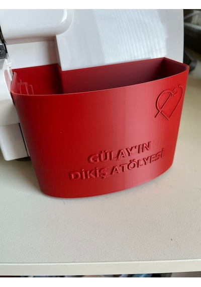 Singer Overlok Çöp Kutusu Fire Kabı Xl Kişiye Özel Kırmızı 14sh65