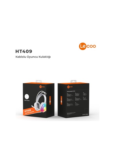 Lecoo HT409 USB Kablolu Mikrofonlu Kulak Üstü RGB Gaming Kulaklık