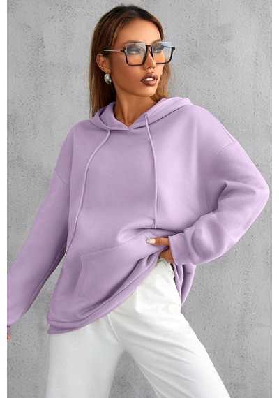 Uyguntarz Unisex Yin & Yang Tasarım Sweatshirt Lila
