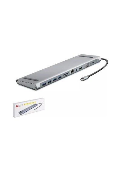 Hadron Hdx7854 Type-c Hdtv Combo Type-c + Hdmı 4k 30hz + 4-usb3.0 + Vga + Audıo +