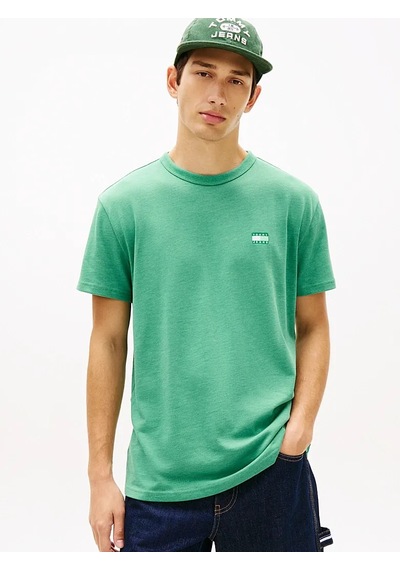 Tommy Hilfiger Tjm Reg Badge Tee Ext Erkek Yeşil T-shirt - Dm0dm22667