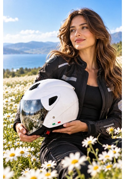 Sw 700 / 733 Yarım Açık Kask Beyaz