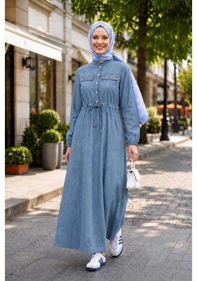Hb Harma Time Butik Kadın Düğmeli Taş İşlemeli Bağcıklı Açık Mavi Kot Elbise Açık Mavi Açık Mavi Hb Harma Time Butik Kadın Düğmeli Taş İşlemeli Bağcıklı Açık Mavi Kot Elbise Açık Mavi Açık Mavi