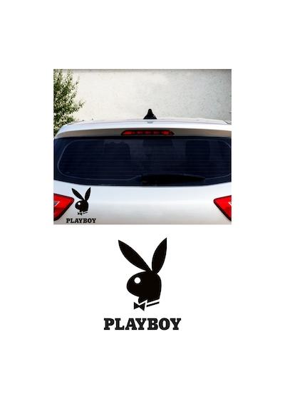 Playboy Sticker , Oto Sticker, Motor Sticker, Kelebek Cam Sticker 25x21 Cm