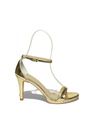 Fox Shoes Y569716909 Altın İnce Topuklu Kadın Abiye Ayakkabı Altın