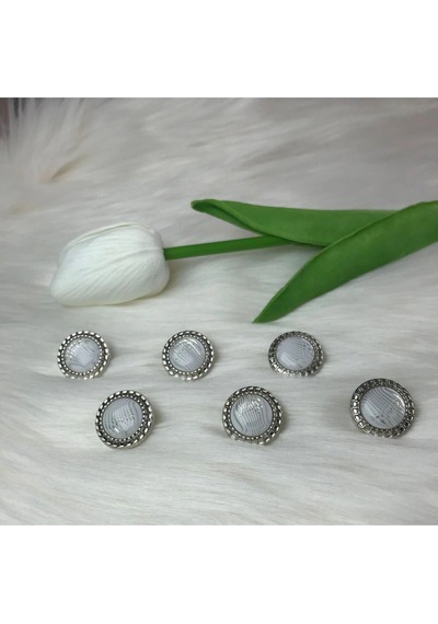 Çizgi Desenli Düğme 24boy 15mm-10 Adet