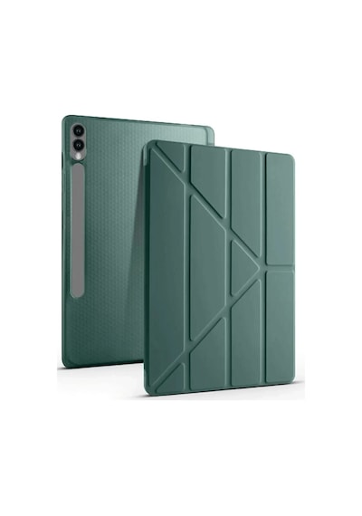Newface Samsung Galaxy X610 Tab S9 Fe Plus 12.4 Kılıf Kalemlikli Mars Tablet Kılıfı - Koyu Yeşil