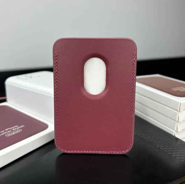 Magsafe Deri Cüzdan Kartlık Tüm Modellerle Uyumlu - Bordo