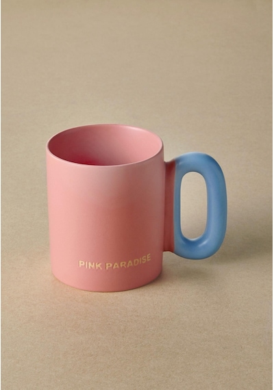 The Mia Makaron Porselen Kupa Pembe 330 Ml