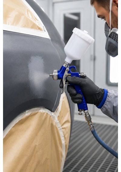 Spraytech H2000 Mini Rötüş Tabancası 0.8 MM. Havalı Profesyonel Üst Depo Boya Tabancası