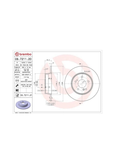 Fren Dıskı Arka Mercedes C-serısı W203 94-07 / E-serısı W210 97-02 Kaplamalı