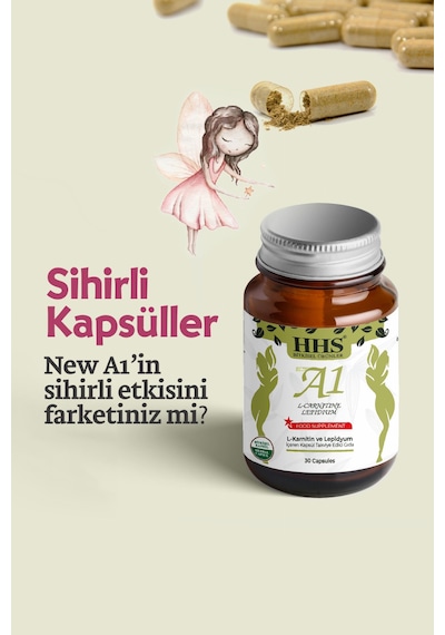 New A1 L Carnitine Lepidium Bitkisel Kapsül 3 Adet Aromasız