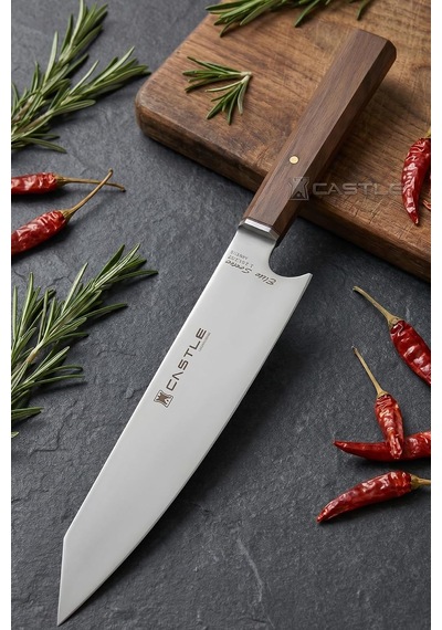 Elit Serisi Kiritsuke Ceviz Sap Uzak Doğu Mutfak Şef Bıçağı Et Ekmek Sebze Salata Şef Bıçak Lzg-104 Diğer