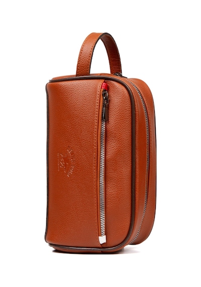 Newish Polo Erkek Deri Portföy Clutch Traş Kozmetik Bakım Ve Günlük El Çantası 14x24cm New171 - Taba