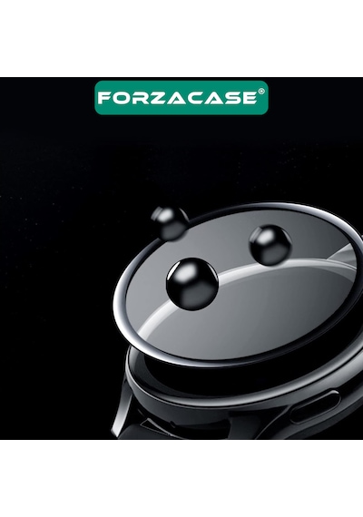 Forzacase Huawei Watch Gt Runner 2 Uyumlu Çerçeveli Tam Kaplayan 3d Pet Ekran Koruyucu Film - Fc016