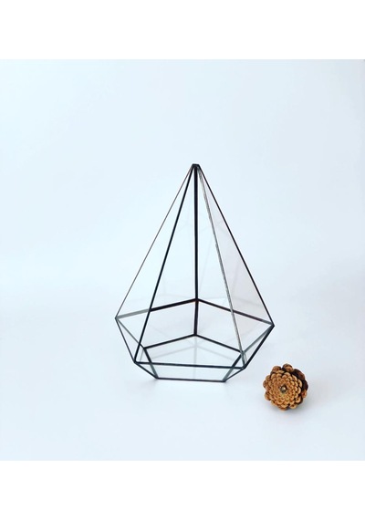 Dekoratif Cam Fanus - Geometrik Cam Fanus - Teraryum Cam Fanus (489240692)