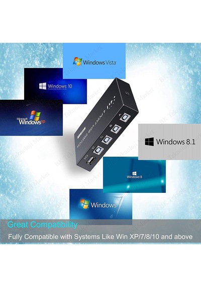 4 Port Usb Pc Tarayıc  Yazıcı Değiştirici Switch