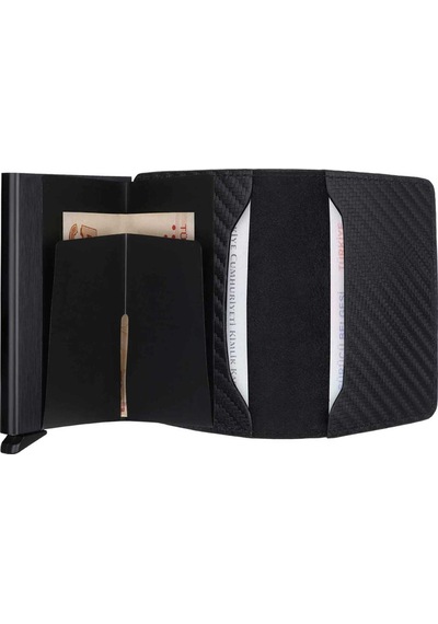 Walsmart Book Carbon Akıllı Mekanizmalı Deri Cüzdan