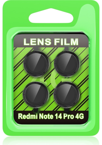 Newface Xiaomi Redmi Note 14 Pro 4g Raze Metal Kamera Lens - Siyah