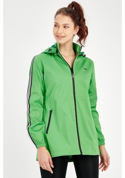 Maraton Sportswear Regular Kadın Kapşonlu Uzun Kol Basic Yeşil Ceket 19353 YESIL Yeşil