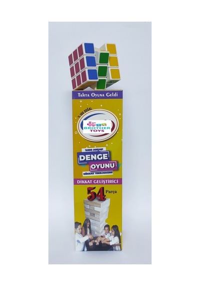 54 Parça Büyük Boy Denge Oyunu - Zeka Küpü. 2'li Set
