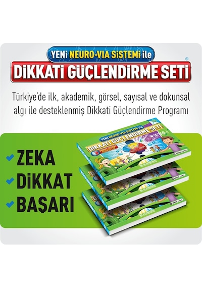 Yeni Neuro-Via Sistemi İle Dikkati Güçlendirme Seti 10 Yaş - Osman Abalı - Adeda