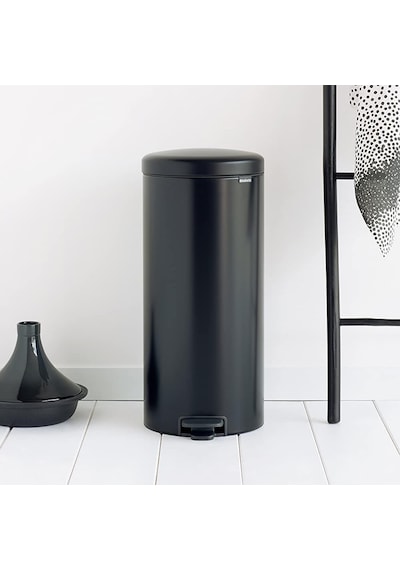 Brabantia Çöp Kutusu 30 Litre Newicon Pedallı Mat Siyah 114540 Siyah
