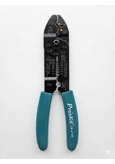 Proskit Cp-413g Kablo Soyucu Ve Sıkıcı Pense Soyma Awg10-26 Sıkıştırma Awg10-26