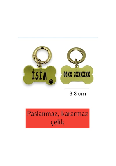 Caramelos- Hakiki Deri Köpek Boyun Tasması, Kişiye Özel Künyeli-küçük Ve Orta Irk- 2cm Bordo-tek Ebat Çok Renkli