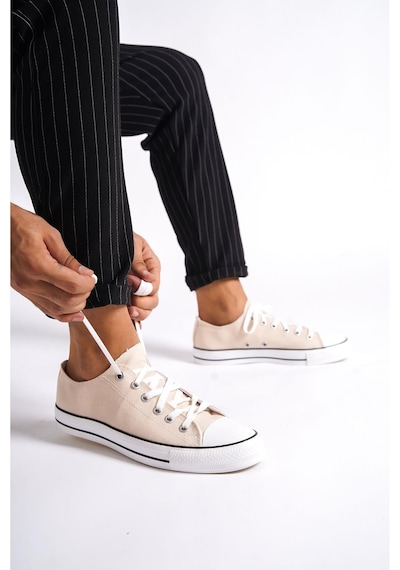 Mubiano Mbcvs200bj Düz Taban Bağcıklı Erkek Bej Bez Spor Ayakkabı & Sneaker Bej