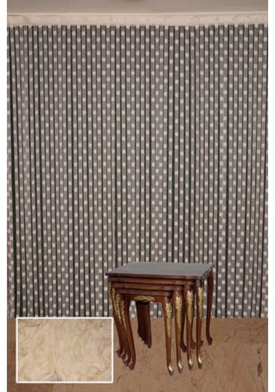 Puanlı Model Krem Renk Hazır İp Perde 300 280 Cm Krem