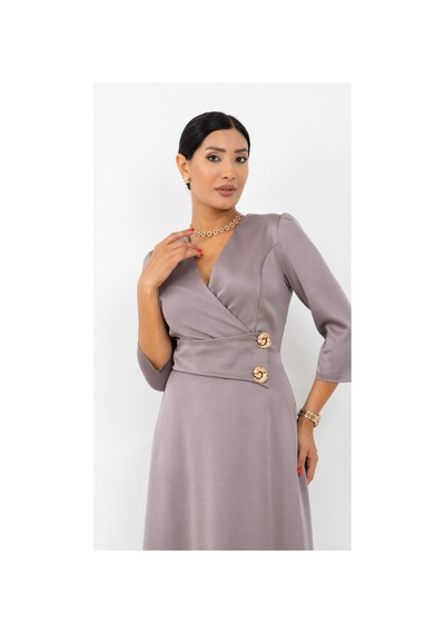 Dorne Moda Özel Koleksiyon Düğme Detaylı Asimetrik Kesim Midi Elbise - Düğün - Mezuniyet - Ofis Şıklığı Gri Gri Dorne Moda Özel Koleksiyon Düğme Detaylı Asimetrik Kesim Midi Elbise - Düğün - Mezuniyet - Ofis Şıklığı Gri Gri
