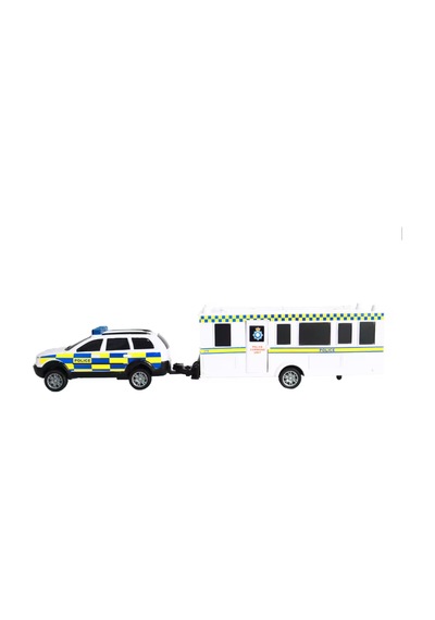 Kutulu Die Cast Metal Karavanlı Polis Arabası