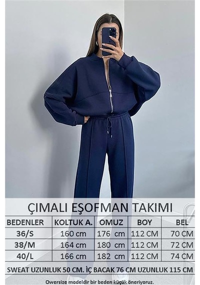 Neşeli Butik Kadın 3 İplik İçi Pamuklu Kışlık Eşofman Takımı Gts018 - Lacivert Lacivert Neşeli Butik Kadın 3 İplik İçi Pamuklu Kışlık Eşofman Takımı Gts018 - Lacivert Lacivert