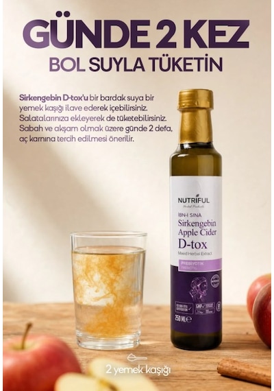 Nutriful İbn-i Sina Sirkengebin Apple Cider 250 ML