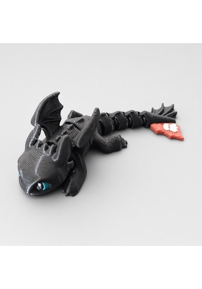 Hareketli Eklemli Mini Ejderha Figürü 3D Baskı 7,5 cm