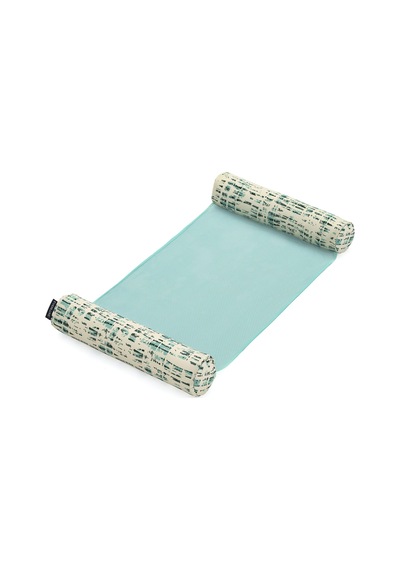 Everluxe 43909 Lüks Kumaş Kaplı Hamak Havuz Şezlongu, Taşıma Askısıyla Birlikte 1.22m X 65cm X 15cm Mavi