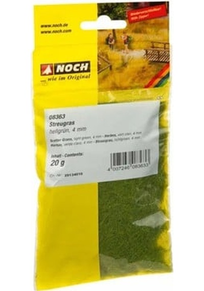 Noch 8363 Statik Çayır Dokusu, Açık Yeşil, 4 Mm. 20 Gram, Diorama Malzemesi-59252