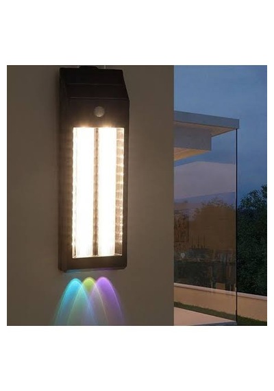 Solar Sensörlü 3 Modlu Animasyonlu Duvar Aplik Siyah