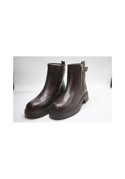 Kadın Hakiki Deri Günlük Bot 6001-1 Kahverengi
