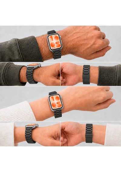Huawei Watch Fit 5 Uyumlu Ayarlanabilir Paslanmaz Çelik Kordon