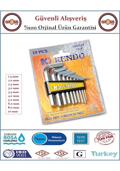 Kendo Alyan Anahtar Takımı - 10 Parça