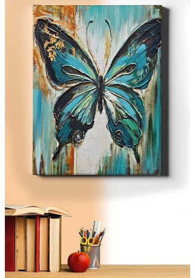 Webstyle Sayılarla Boyama Seti Kasnaklı Mavi Kelebeğin Uyanışı 50 X 65 Cm