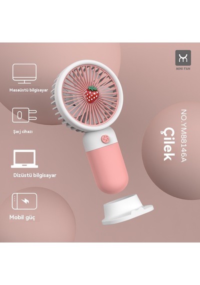 Usb Mini El Fanı-pembe