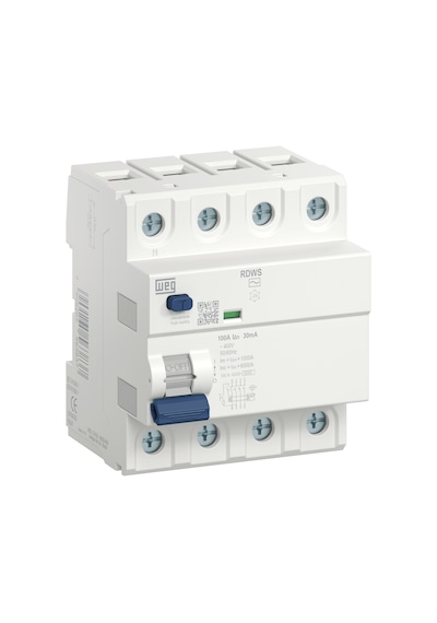 Weg Rdws-ac-30-25-4-d34 3p+n, 25 A, 30 Ma, 6 Ka , Ac Tipi, Kaçak Akım Rölesi
