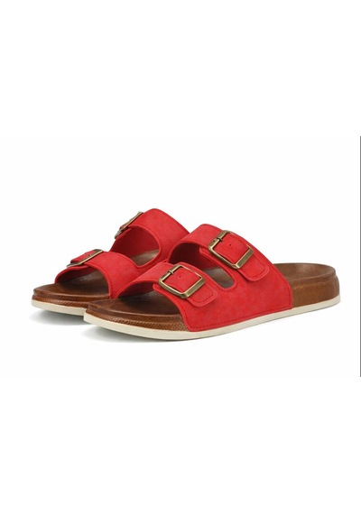 Adımist Kadın Kaymaz Ortopedik Rahat Taban Ayarlanabilir Çift Tokalı Ev Dışarı Terlik Kırmızı Adımist Kadın Kaymaz Ortopedik Rahat Taban Ayarlanabilir Çift Tokalı Ev Dışarı Terlik Kırmızı