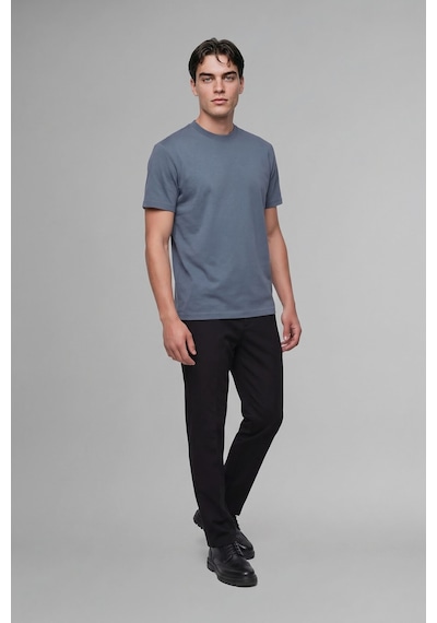 Defacto Kırışmaz Oversize Bisiklet Yaka Basic Kısa Kollu Tişört B6494ax26auın13 İndigo-ın13