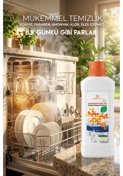 Doğal Bulaşık Makinesi Parlatıcısı Makinenize Uzun Ömür Bulaşıklarına Parıltı 650ml